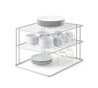 Metaltex Porte-assiettes d'angle PALIO Argent 25 x 25 x 19,5 cm