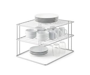 METALTEX - Porte assiettes d'angle - PALIO Argent 25 x 25 x 19,5 cm