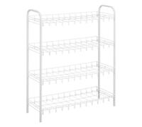 Metalex 365504039 Shoe Étagère À Chaussures 4 Étages Acier Inoxydable Argent 64 x 23 x 80 cm
