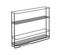 Metaltex Porte-épices coulissant, noir, 28 x 22 x 6 cm