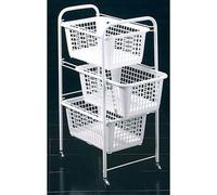 Metaltex - Resserre 3 corbeilles coulissantes - SAN Diego Blanc 30 x 38 x 68 cm