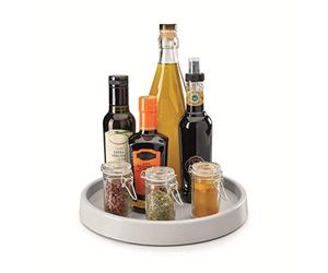 METALTEX Rotating Shelf/Kitchen Round, Grey, Ø 28 x 4
