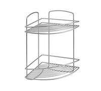 Metaltex Étagère d'angle Série Onda 2 niveaux pour salle de bain, lignes douces et épurées