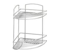 Metaltex serie onda - mensola angolare con 2 ripiani per bagno.accessorio da bagno dalle linee morbide e pulite