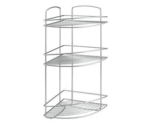 Metaltex Serie Onda - mensola angolare Con 3 ripiani per bagno.