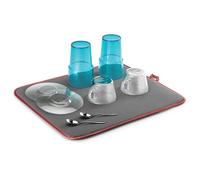 Metaltex Softex Housse Tapis D'Égouttoir, extérieur : 100% Polyester, Rouge/Gris, 40 x 45 x 1 cm