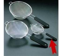 Passoire tamis à manche - D : 7 cm - inox et plastique - blanc