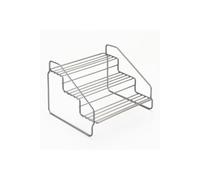 Metaltex Spice Rack Steppo with 3 Stages, Metal, Silver, 18.4 x 20.4 x 14.9 cm