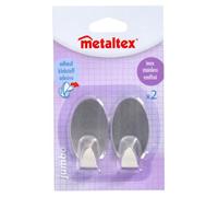 Metaltex Store 2 Crochets adhésif INOX Jumbo