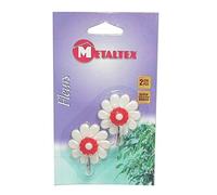Metaltex – Crochets adhésifs Fleurs 2 pièces Blister 292001