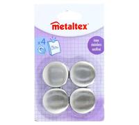 Metaltex Magnets adhésifs ronds INOX brossé x4