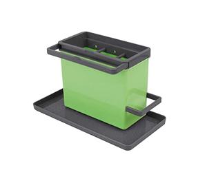 Metaltex Tidytex Organisateur d'évier en Plastique ABS Vert/Gris 24 x 13 x 14 cm