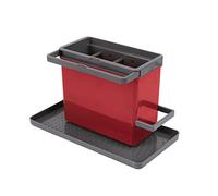 Metaltex Tidytex Organiseur d'évier en Plastique ABS Rouge/Gris 24 x 13 x 14 cm