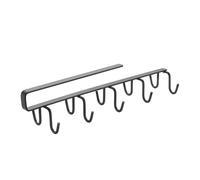 Metaltex Undertray with hooks, black, 6 x 25 x 6 cm
