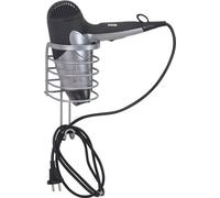 Metaltex Viva Support pour sèche-cheveux 10X10X25 cm Argent