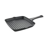 METALTEX XPERT -Sartén Plancha Grill Aluminio Fundido, 28x28 cm, antiadherente 3 capas ILAG, Full Induction válido Para todo Tipo de cocinas