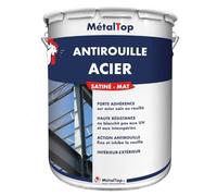 Metaltop - Antirouille Acier - Gris anthracite - RAL 7016-5 L - Sous-couche de protection contre la corrosion pour fer et métal brut
