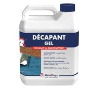 Metaltop Decapant Gel - 5 L Enlève peinture, vernis, colle et cire sans abîmer les supports.