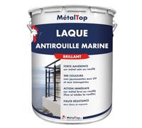 Metaltop Laque Antirouille Marine - Gris clair - RAL 7035-5 L Peinture haute résistance pour métal exposé aux conditions extrêmes.