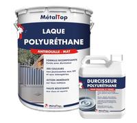 Metaltop - Laque Polyurethane Mat - Gris anthracite - RAL 7016-5 L - Laque de finition mate à 2 composants pour métal extérieur
