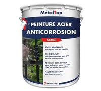 Metaltop Peinture Acier Antico - Ivoire - Ton pierre - RAL 1015-5 L Protection renforcée contre la corrosion pour métal extérieur.