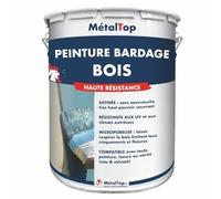 Metaltop - Peinture Bardage Bois - Orange pastel - RAL 2003-1 L - Protection longue durée pour bois neufs ou anciens, microporeuse et résistante UV