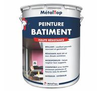 Metaltop - Peinture Batiment - Orange pastel - RAL 2003-1 L - Multisupports, résistante UV et intempéries