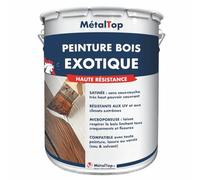 Metaltop - Peinture Bois Exotique - Brun cuivré - RAL 8004-1 L - Satinée, microporeuse, haute adhérence bois tropicaux (ipé, iroko, sipo)