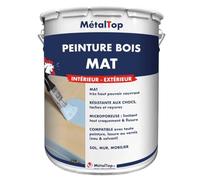 Metaltop - Peinture Bois Mat - Bleu de sécurité - RAL 5005 - Pot 5 L