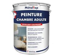 Metaltop - Peinture Chambre Adulte - Blanc pur - RAL 9010-1 L - Sa résistance aux taches et sa facilité d'entretien en font une solution idéale pour un espace calme et harmonieux
