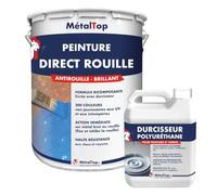 Metaltop - Peinture Direct Rouille - Jaune de sécurité - RAL 1003 - Pot 5 L