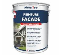 Metaltop - Peinture Facade - Ivoire - Ton pierre - RAL 1015-1 L - Microporeuse, idéale pour murs extérieurs en rénovation ou neuf