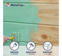 Metaltop - Peinture Lambris - Bleu ciel - RAL 5015 - Pot 15 L