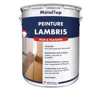 Metaltop - Peinture Lambris - Gris clair - RAL 7035-1 L - Une solution idéale afin de rénover et protéger vos lambris en bois, qu'ils soient neufs ou usés