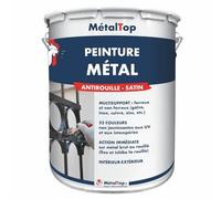 Metaltop - Peinture Metal - Orange pastel - RAL 2003-1 L - Protection antirouille durable pour surfaces métalliques