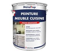 Metaltop Peinture Meuble Cuisine - Vert blanc - RAL 6019-1 L Offre une résistance optimale à la chaleur, aux taches de graisse et à l'humidité ambiante