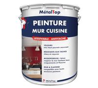 Metaltop - Peinture Mur Cuisine - Rouge basque - RAL 3004 - Pot 1 L - Résister à la chaleur, à la graisse et aux éclaboussures, tout en apportant une touche décorative.