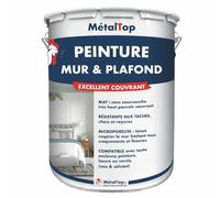 Metaltop - Peinture Mur Et Plafond - Noir signalisation - RAL 9017-1 L - Pour une rénovation complète de toutes les pièces, finitions soignées