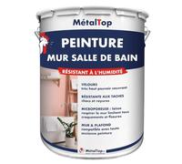 Metaltop - Peinture Mur Salle De Bain - Blanc crème - RAL 9001 - Pot 1 L - Spécialement conçue pour résister à l'humidité et aux éclaboussures, tout en apportant une touche de style.