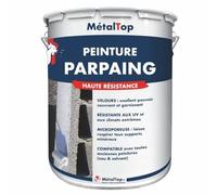 Metaltop - Peinture Parpaing - Ivoire - Ton pierre - RAL 1015-5 L - Intérieur et extérieur, application facile, haute adhérence, finition lavable