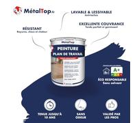 Metaltop - Peinture Plan De Travail - Bleu ciel - RAL 5015 - Pot 15 L