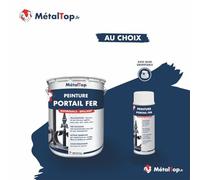 Metaltop Peinture Portail Fer - Blanc pur - RAL 9010 - Bombe 400 ml Protection antirouille et finition durable pour métal extérieur.