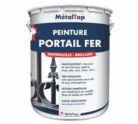 Metaltop - Peinture Portail Fer - Brun chocolat - RAL 8017 - Pot 5 L