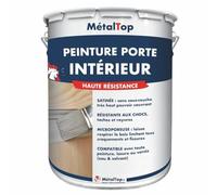 Metaltop - Peinture Porte Interieur - Vert réséda - RAL 6011-1 L - Protection pour bois intérieur, microporeuse et sans odeur