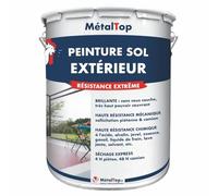 Metaltop - Peinture Sol Exterieur - Ivoire - Ton pierre - RAL 1015-1 L - Pour béton et ciment, assure protection et esthétique, résiste uv et intempéries