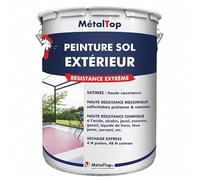 Metaltop - Peinture Sol Exterieur - Rouge basque - RAL 3004-1 L - Pour béton et ciment, assure protection et esthétique, résiste uv et intempéries