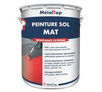 Metaltop - Peinture Sol Mat - Gris clair - RAL 7035 - Pot 1 L - Finition mate pour béton, garage, atelier, entrepôt et local technique.