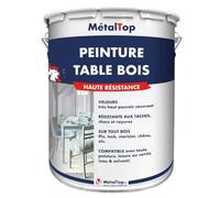 Metaltop - Peinture Table Bois - Jaune de sécurité - RAL 1003 - Pot 15 L