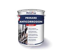 Metaltop - Primaire Anticorrosion - Noir signalisation - RAL 9017-1 L - Sous-couche antirouille haute performance pour métal.