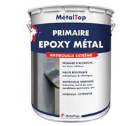 Metaltop - Primaire Epoxy Metal - Gris fenêtre - RAL 7040-15 L - Sous-couche antirouille à forte adhérence pour métaux courants